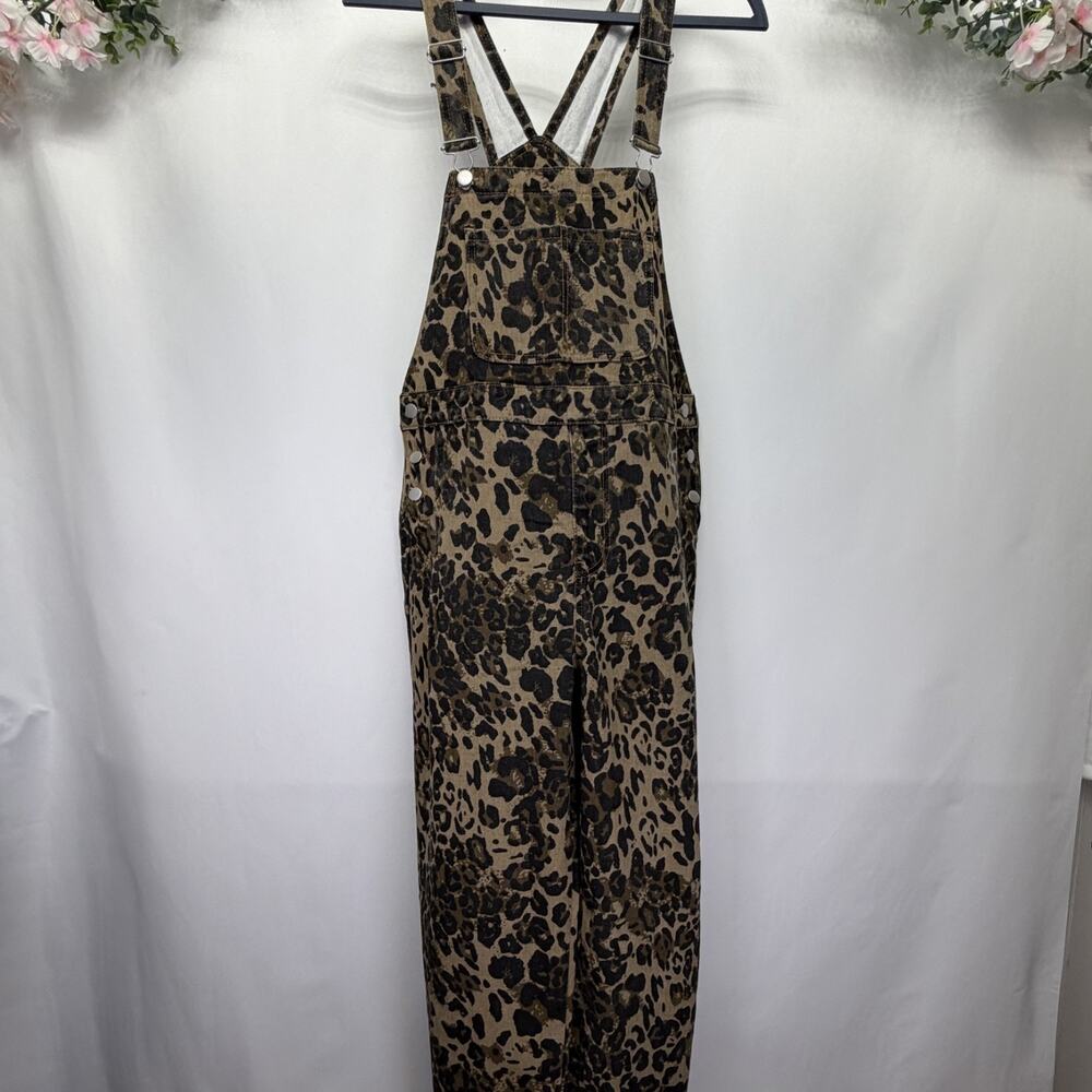 DAZY Animal Print 100% cotton overalls Size Large Women's